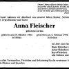 Zerbes Anna 1905-1996 Todesanzeige